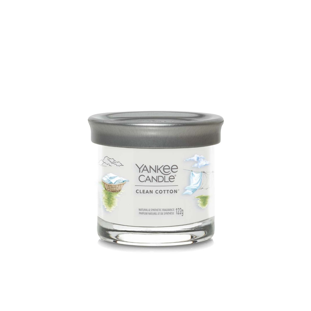 Yankee Candle Αρωματικό Κερί Signature σε Γυάλινο Δοχείο Small σειρά Clean Cotton Αρωματικα Κεριά