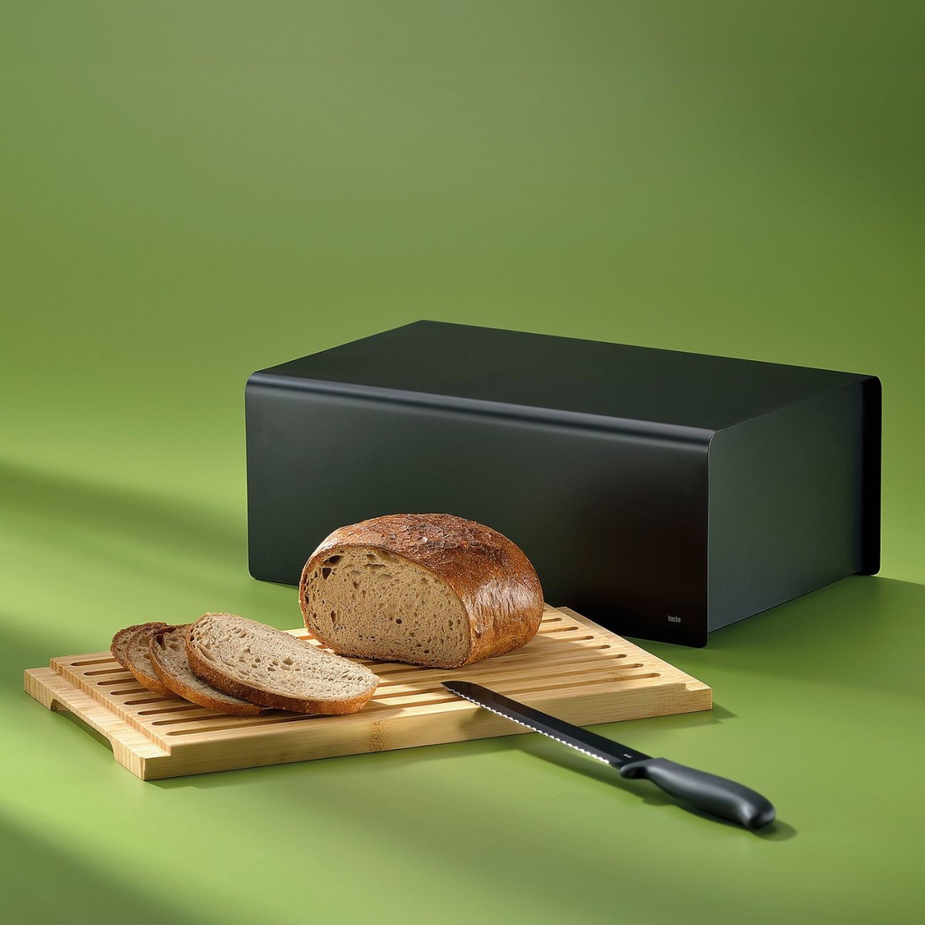 Kela Ψωμιέρα μαύρη/bamboo 38x23x16εκ. Σειρά Thor Kiril Ψωμιέρες