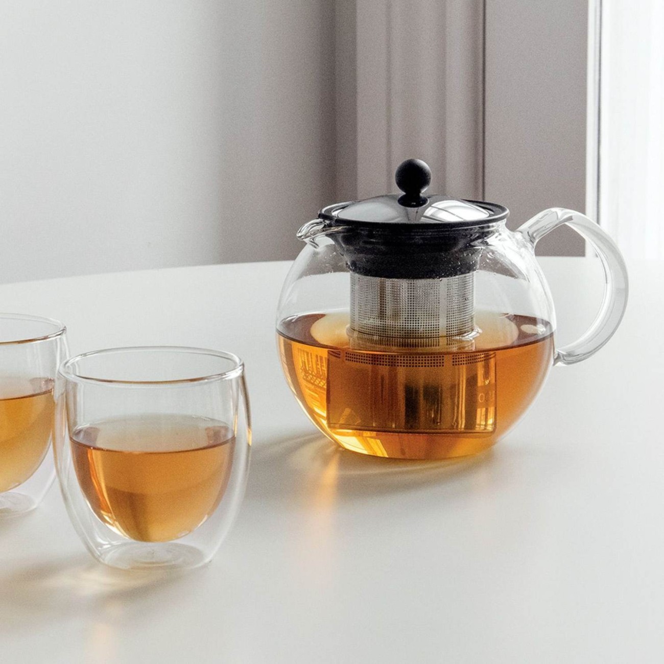 Bodum Τσαγιέρα με ανοξείδωτο φίλτρο 1lt Chrome  σειρά σειρά Assam Καφές/Τσάι