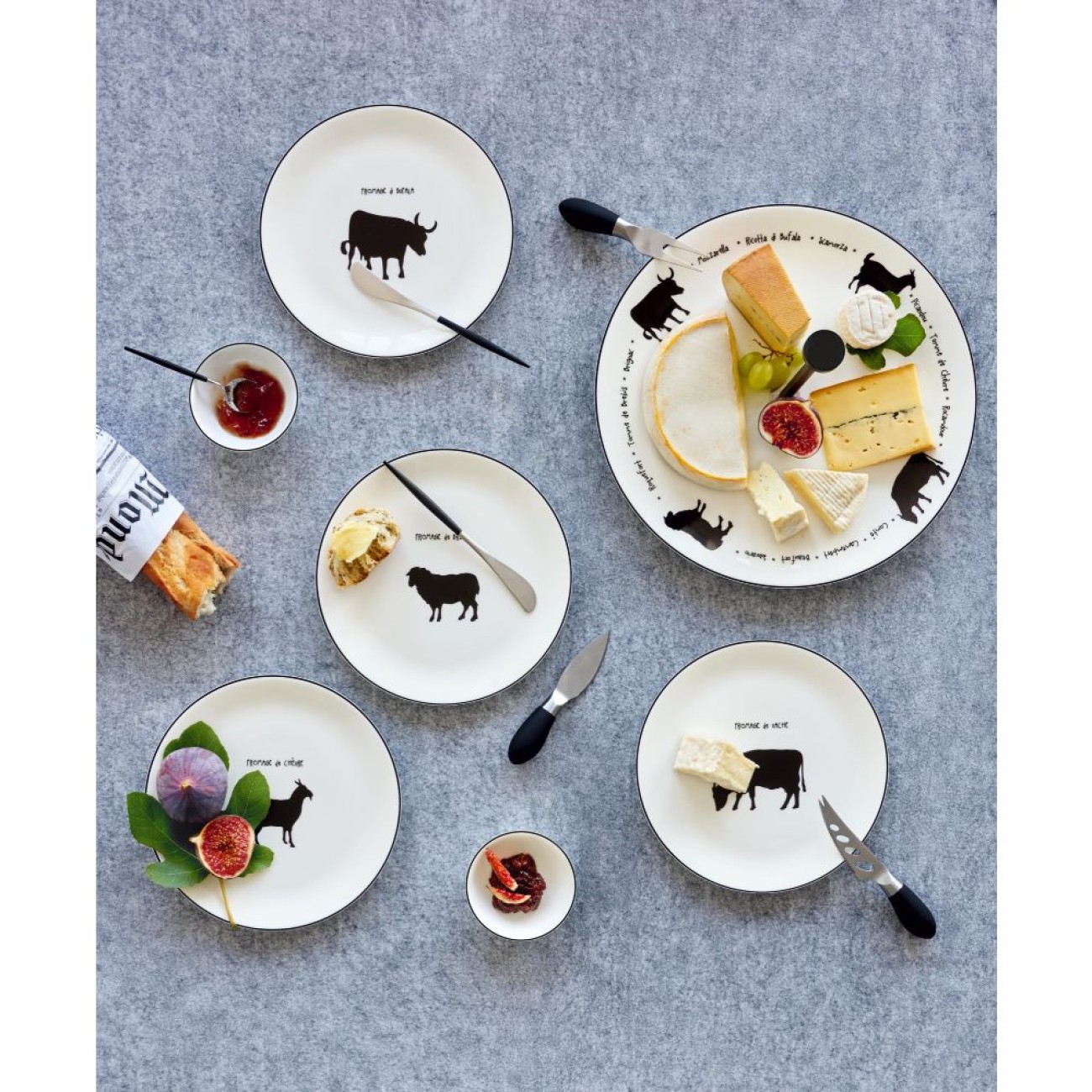 ASA Selection Σετ 3τεμ μαχαίρια τυριού σειρά a table Σερβίρισμα τυριού