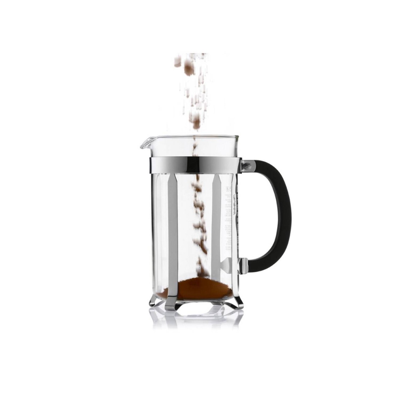 Bodum Καφετιέρα γαλλικού καφέ 8 φλ. 1lt Chrome  σειρά σειρά Chambord Καφές/Τσάι
