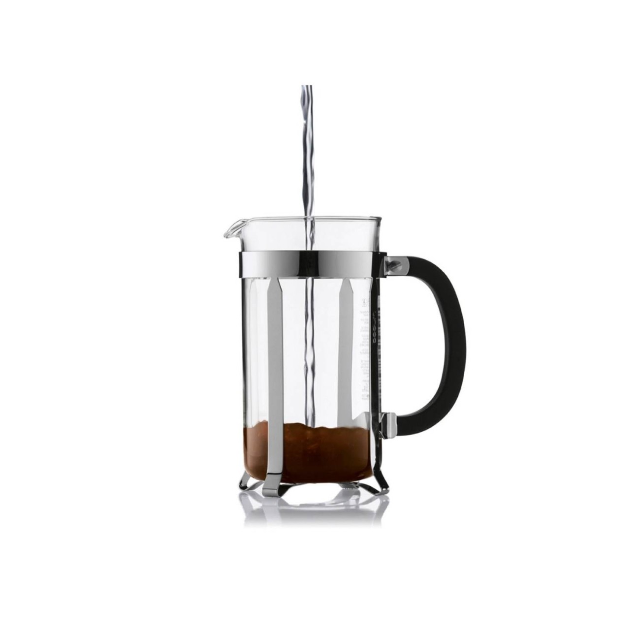 Bodum Καφετιέρα γαλλικού καφέ 8 φλ. 1lt Chrome  σειρά σειρά Chambord Καφές/Τσάι
