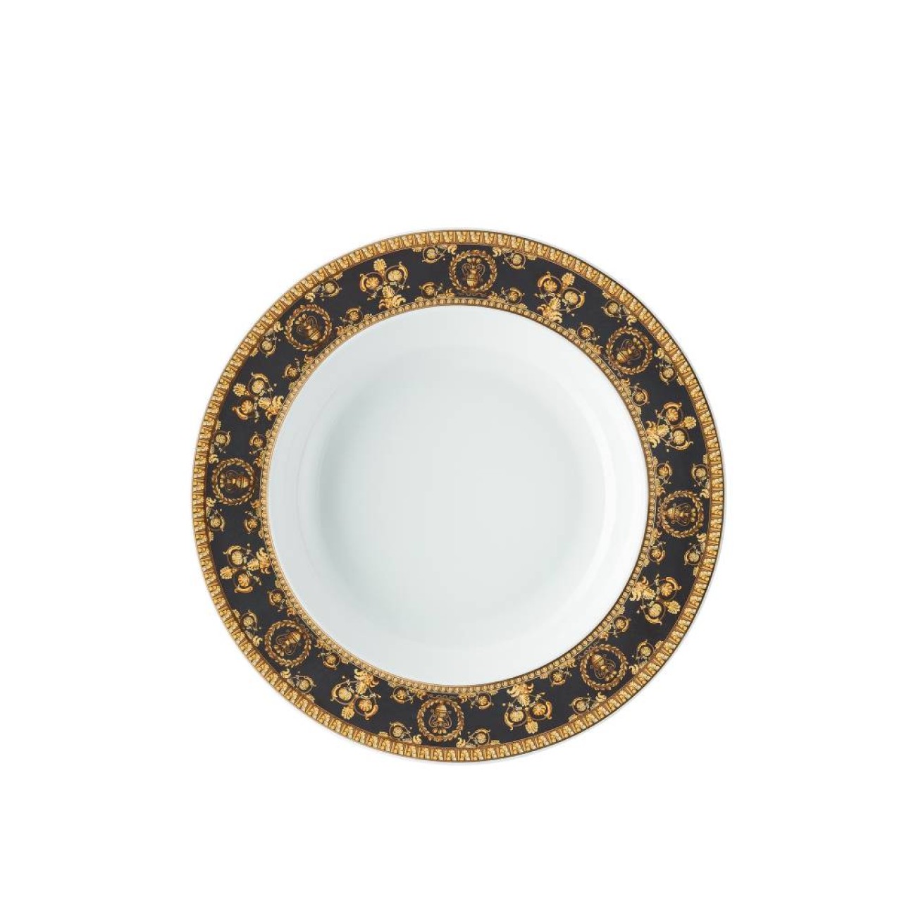 Rosenthal/ Versace Πιάτο βαθύ 22 εκ. σειρά I love Baroque Nero 