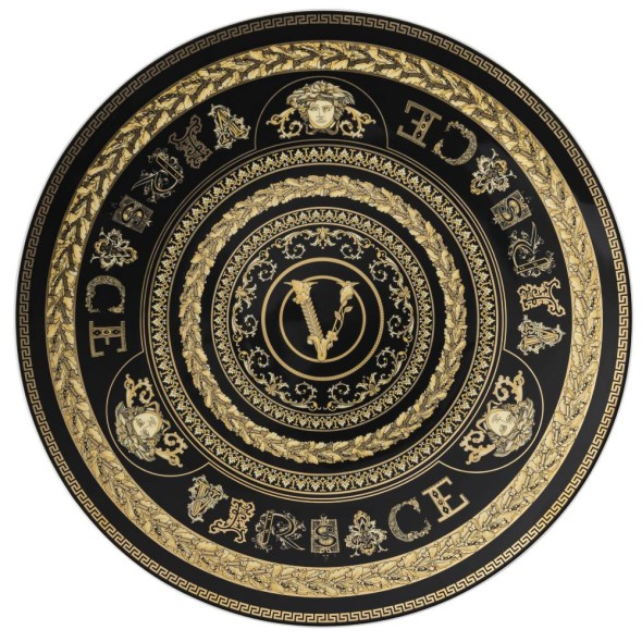 Rosenthal/Versace Πιατέλλα μαύρη 33εκ. (και τοίχου) σειρά Virtus Gala