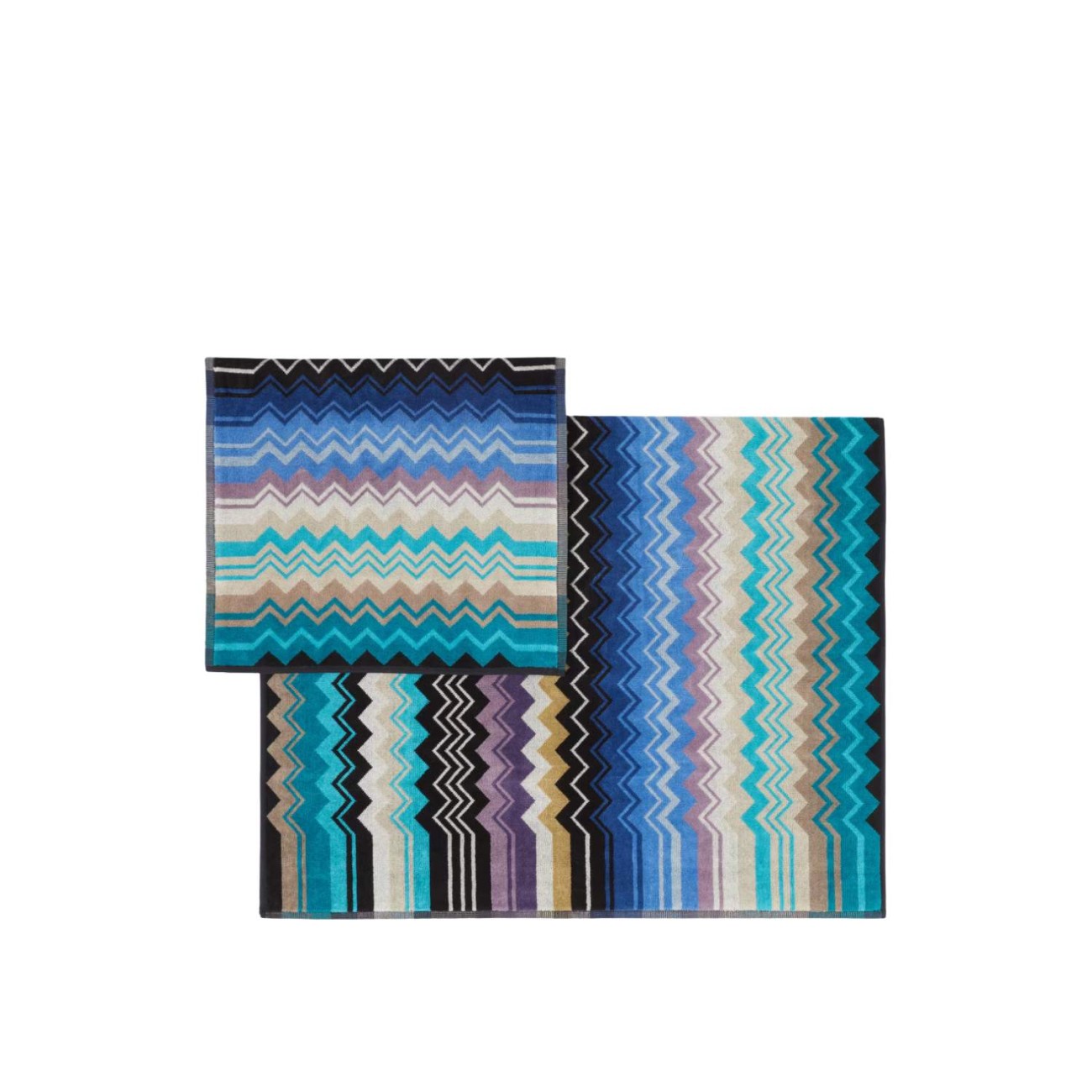 Missoni Σετ 2 τεμ. πετσέτες τυρκουάζ σειρά Giacomo Πετσέτες
