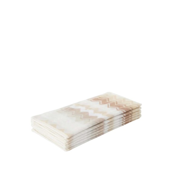 Missoni Σετ 6 τεμ. πετσέτες χεριών σε κουτί beige multicolor σειρά Giacomo