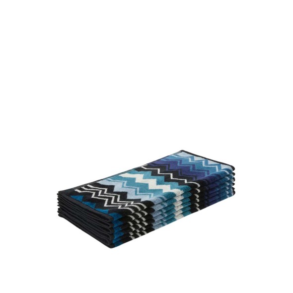 Missoni Σετ 6 τεμ. πετσέτες χεριών σε κουτί blue multicolor σειρά Giacomo