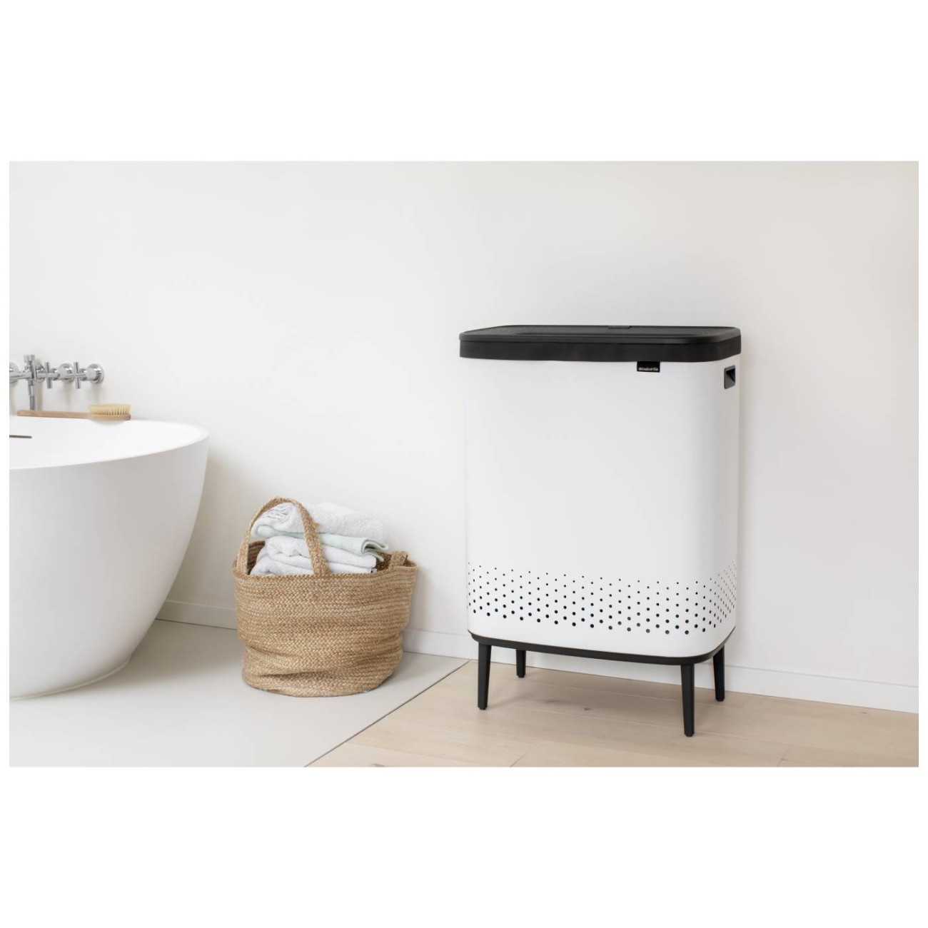 Brabantia Δοχείο για άπλυτα 2X45lt White σειρά BO Laundry bin HI Κάδοι απλύτων