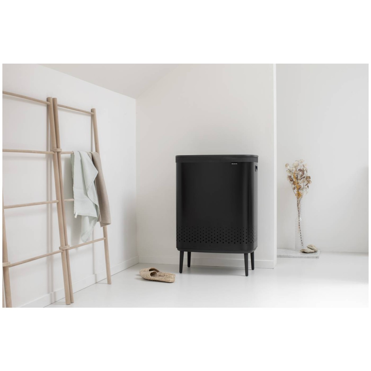 Brabantia Δοχείο για άπλυτα 2X45lt Matt Black σειρά BO Laundry bin HI Κάδοι απλύτων