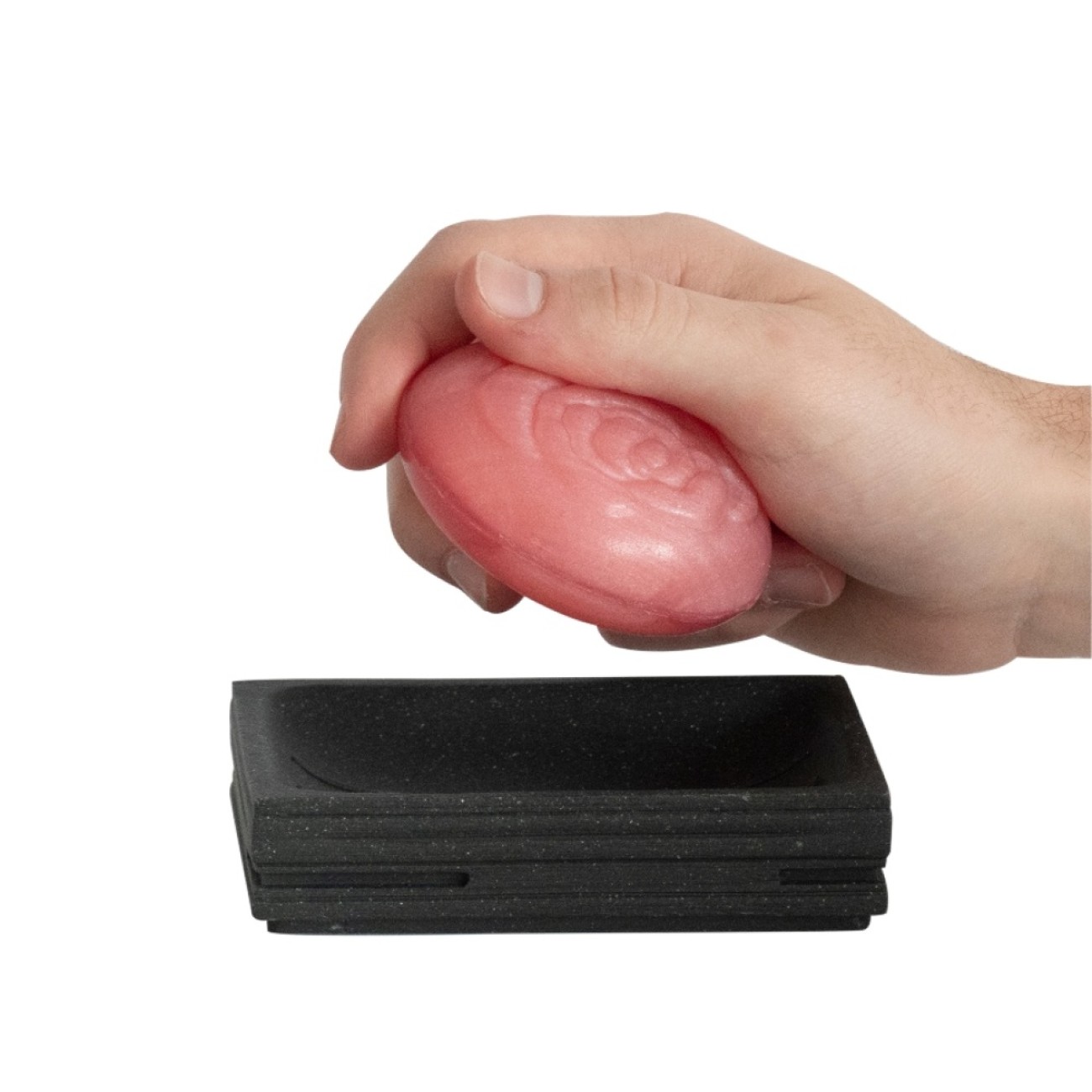 Kela Θήκη σαπουνιού 11,5x8,5x3cm μαύρο σειρά Posidon
 Αξεσουάρ Μπάνιου