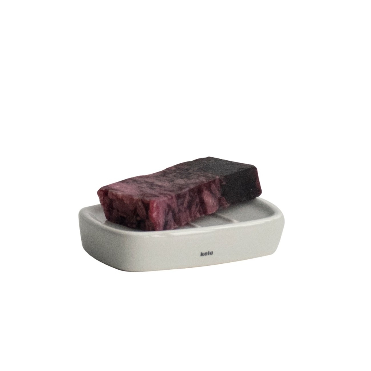 Kela Θήκη σαπουνιού 12x8,5x2,5cm γκρι σειρά Landora
 Αξεσουάρ Μπάνιου