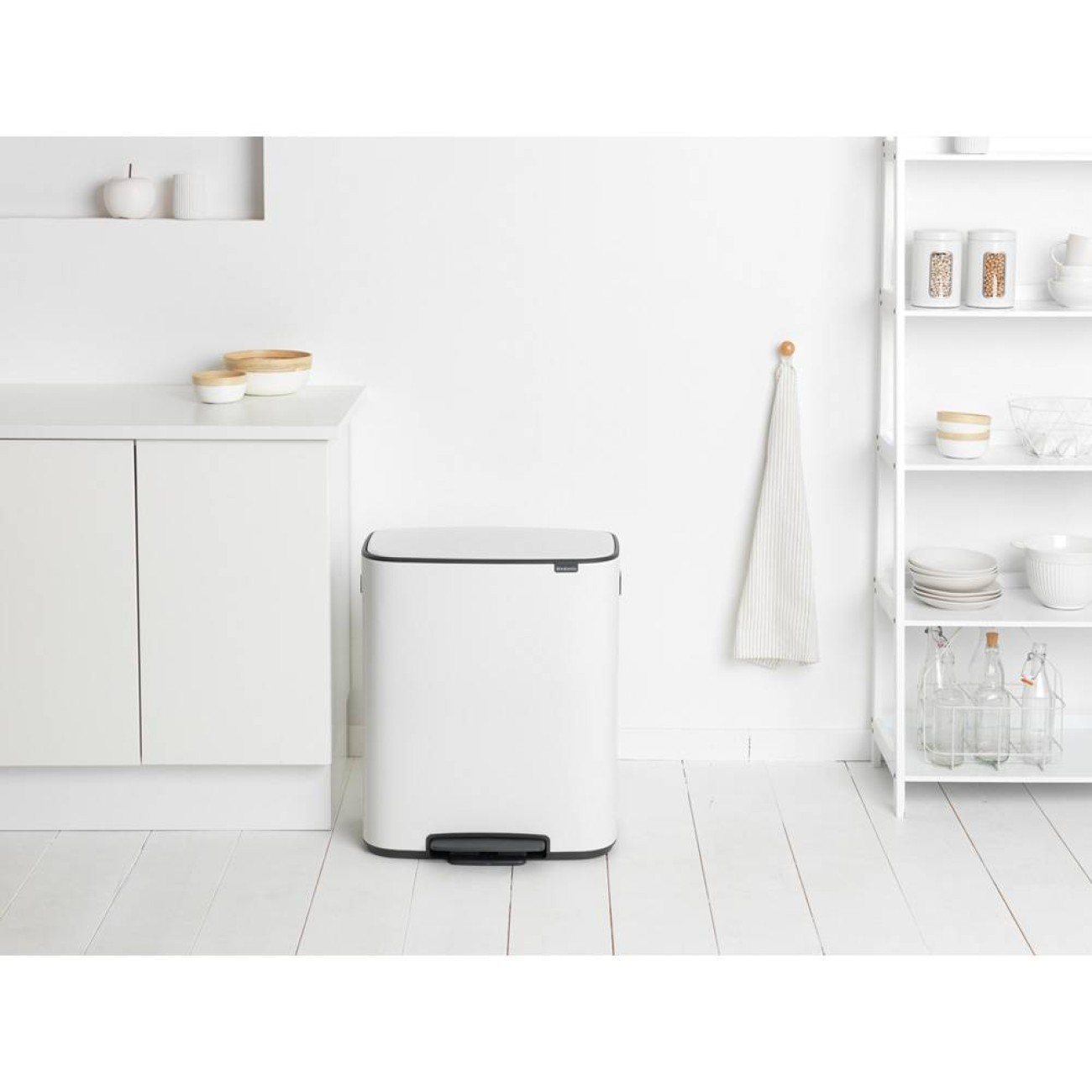 Brabantia Δοχείο απορριμμάτων Pedal Bin 2X30L White σειρά BO Κάδοι Κουζίνας