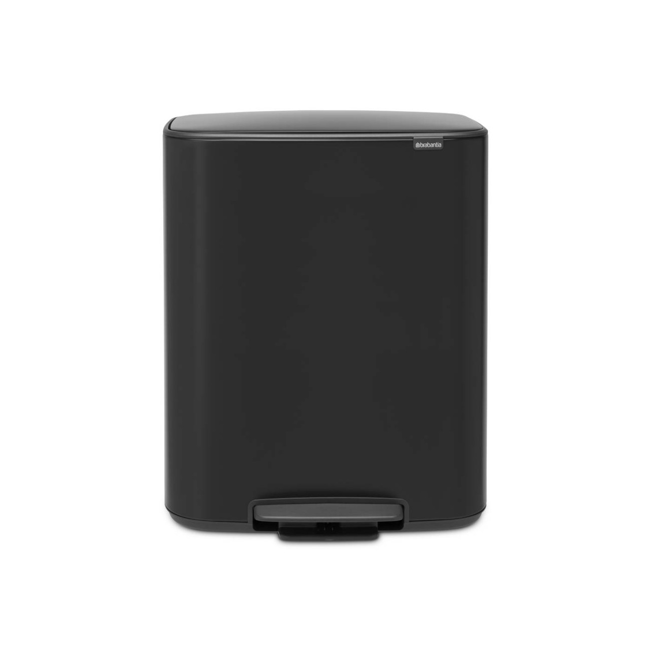 Brabantia Δοχείο απορριμμάτων Pedal Bin 2x30L Matt Black σειρά BO Κάδοι Κουζίνας