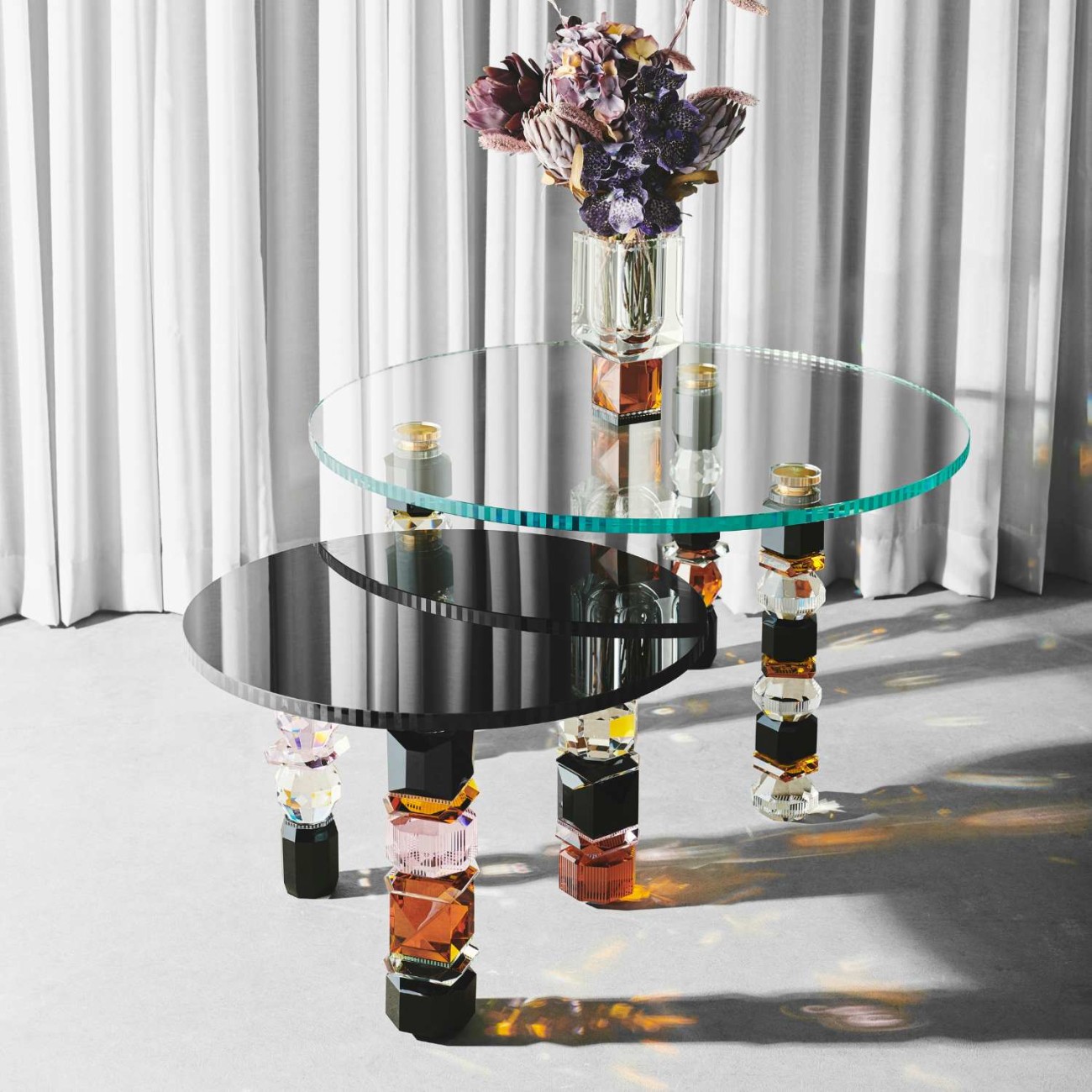 Reflections Copenhagen Τραπεζάκι κρυστάλλινο Φ90x47,5cm crystal clear σειρά Louisiana Κρυστάλλινα Είδη Reflections Copenhagen