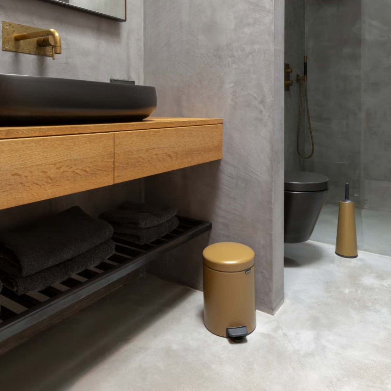 Brabantia Δοχειο Απορριμάτων 5Lt Warm Gold σειρά Newicon Κάδοι Κουζίνας