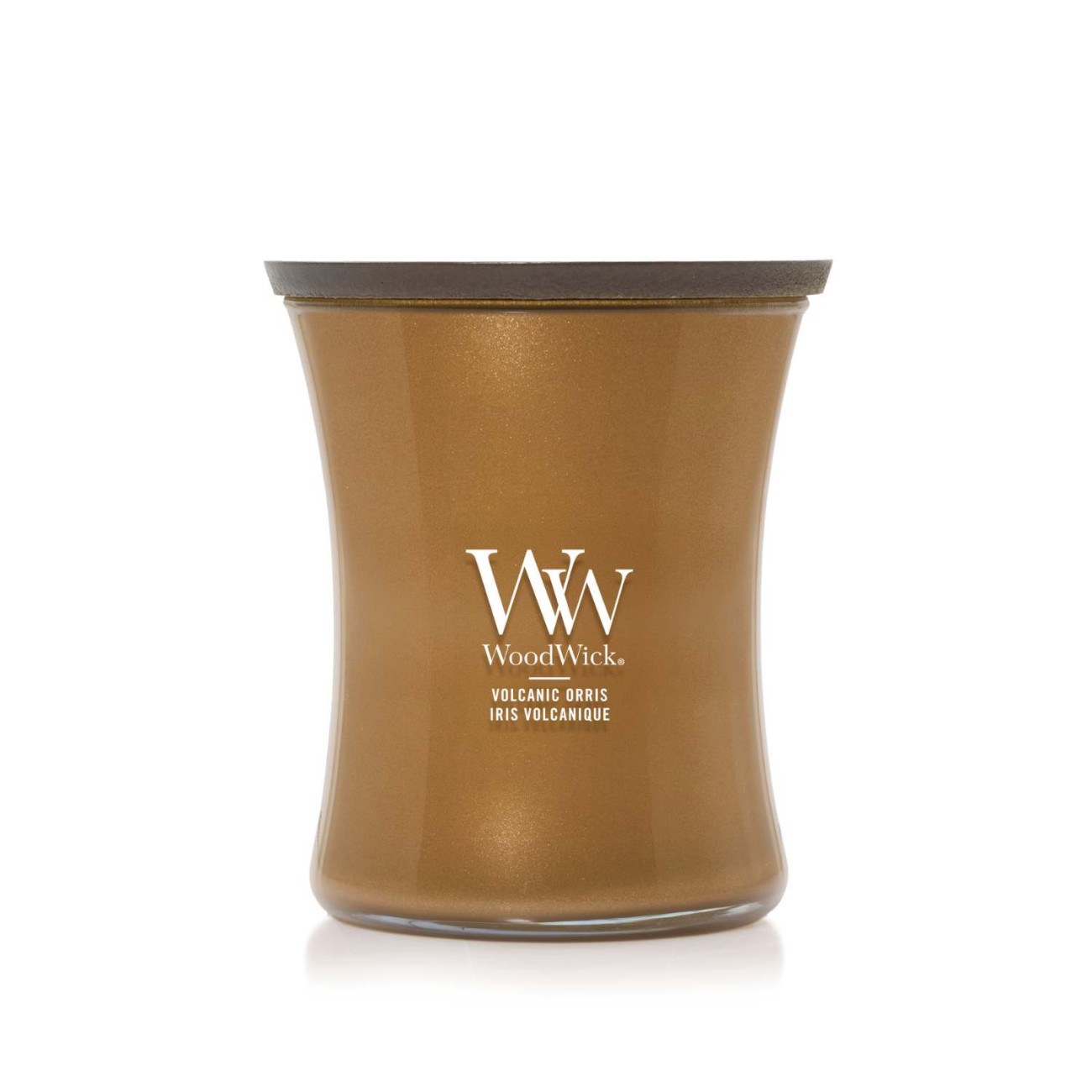 WoodWick Αρωματικό Κερί σε Γυάλινο Δοχείο σειρά Precious Metal Volcanic Orris Αρωματικα Κεριά