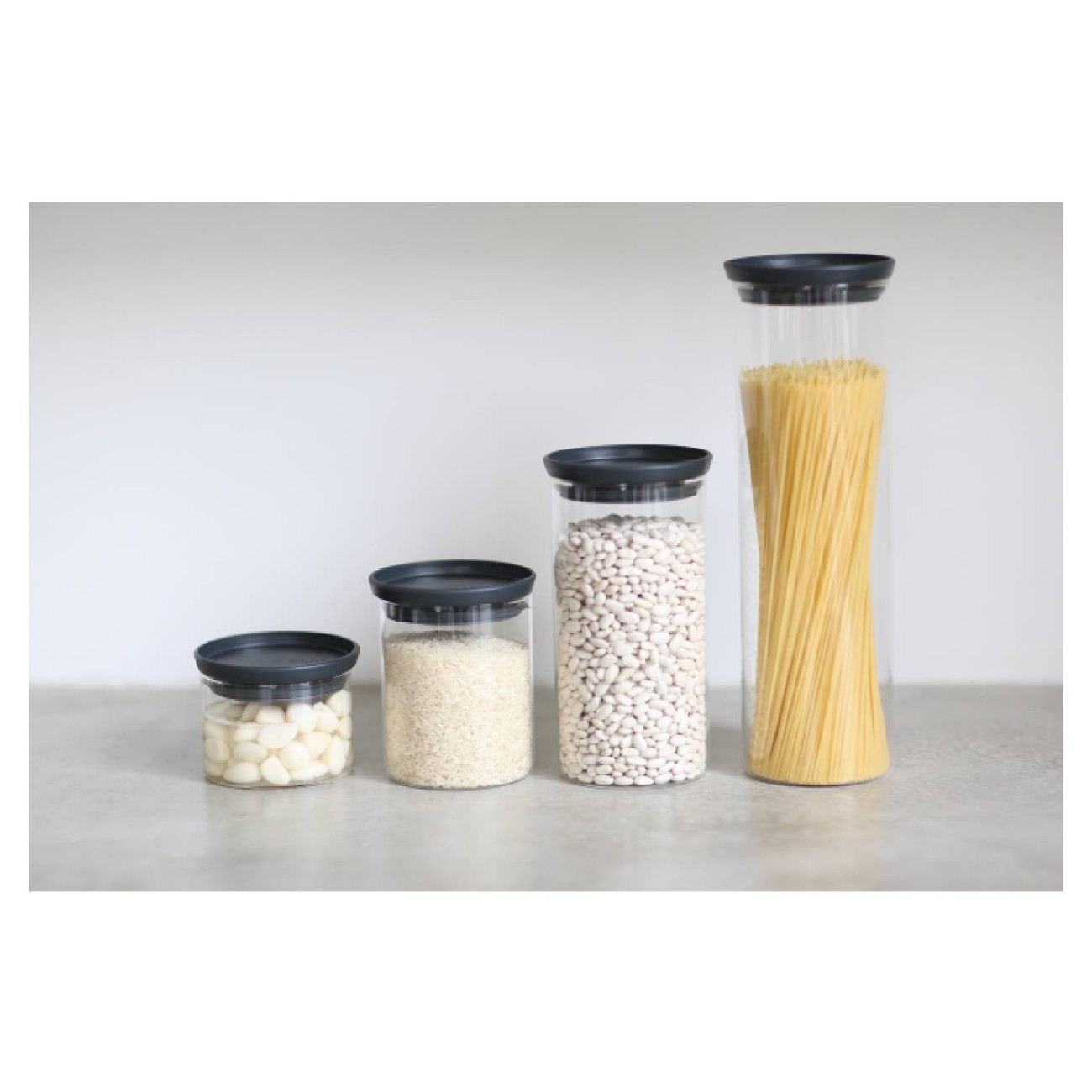 Brabantia Δοχείο κουζίνας 0,3lt Dark Grey Δοχεία Τροφίμων