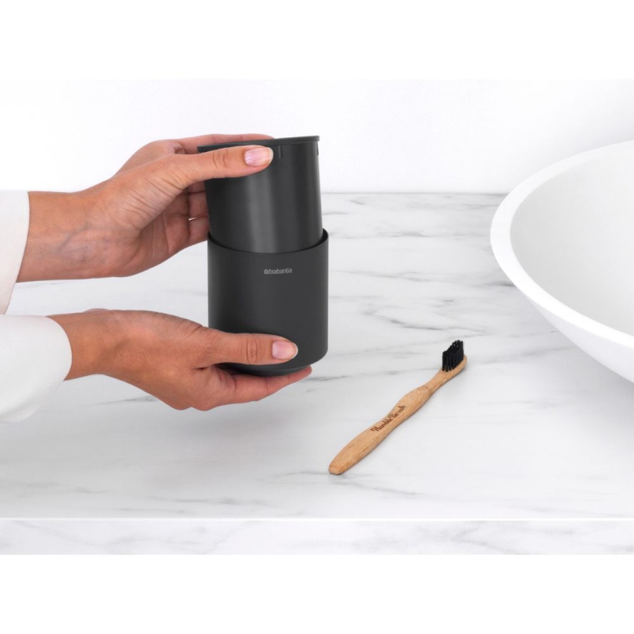 Brabantia Θήκη Οδοντόβουρτσας  Mineral Infinite Grey σειρά Mindset   
 Αξεσουάρ Μπάνιου