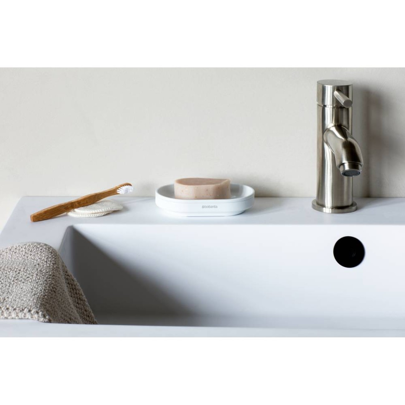 Brabantia Θήκη σαπουνιού Mineral Fresh White σειρά Mindset 
 Αξεσουάρ Μπάνιου