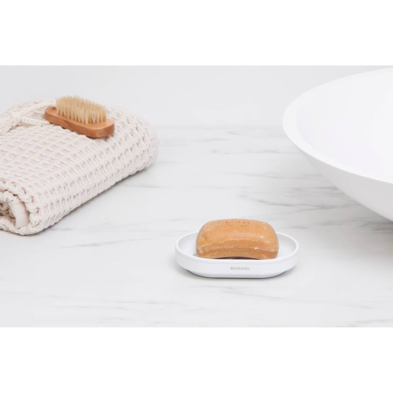 Brabantia Θήκη σαπουνιού Mineral Fresh White σειρά Mindset 
 Αξεσουάρ Μπάνιου