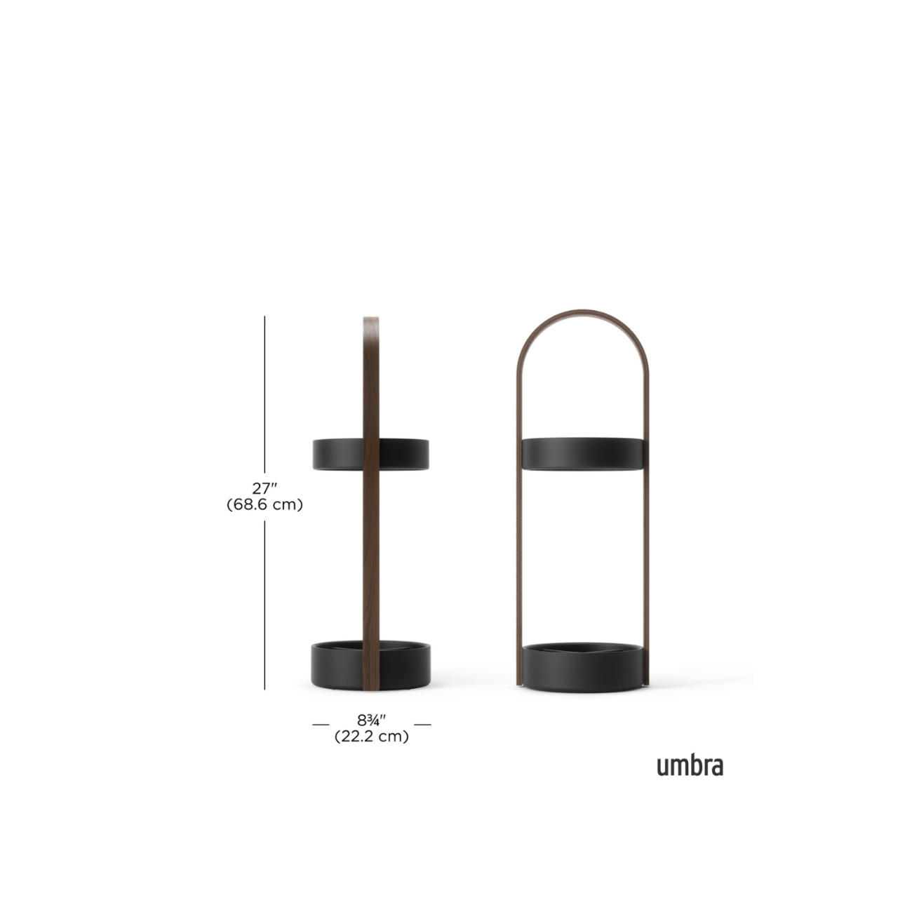 Umbra Ομπρελοθήκη 68cm μαύρο/καρυδί σειρά Bellwood Ομπρελοθήκες & Διάφορα Μικροέπιπλα