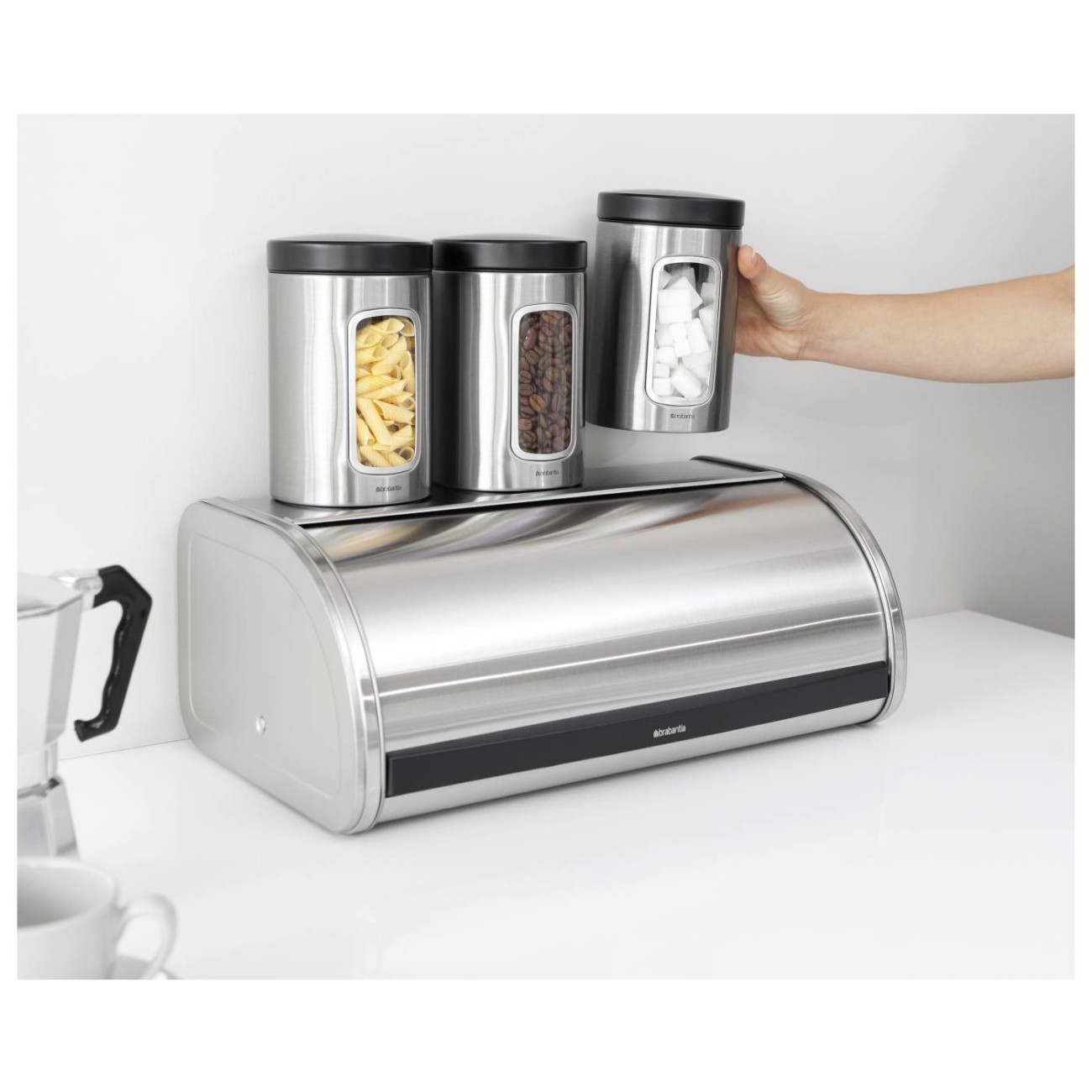 Brabantia Ψωμιέρα 17,3Χ44,5Χ26,2 cm roll top Matt Steel Ψωμιέρες