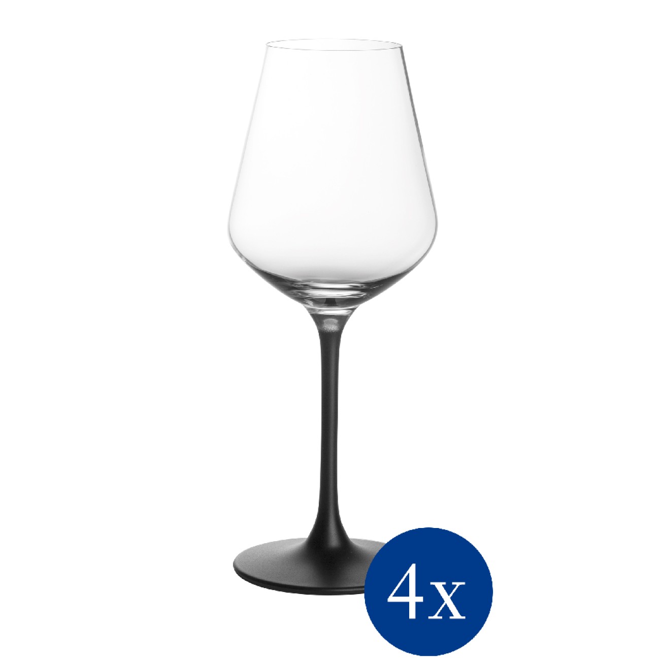 Villeroy & Boch Σετ 4 τεμ. ποτήρι κόκκινου κρασιού 0,47 λτ., μαύρο πόδι σειρά Manufacture Rock Ποτήρια Κρασιού