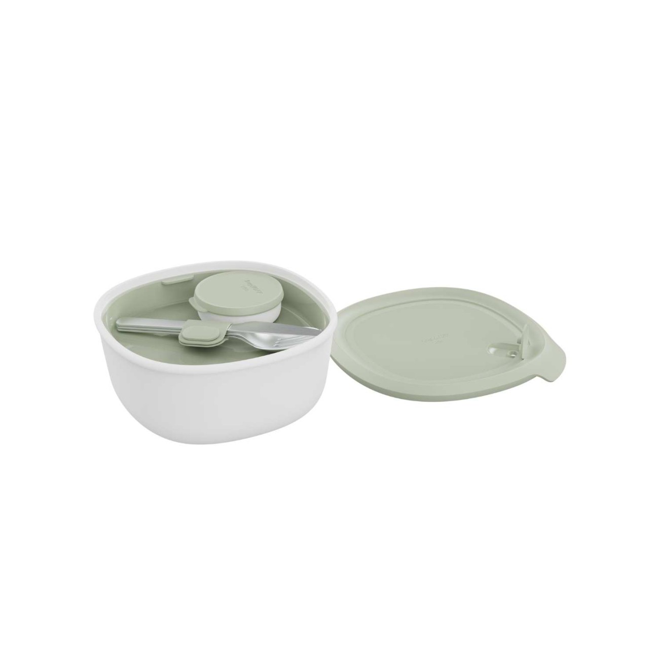 BergHoff Σετ δοχείο φαγητού με μαχαιροπήρουνα 1,6Lt sage σειρά Leo Δοχεία Τροφίμων