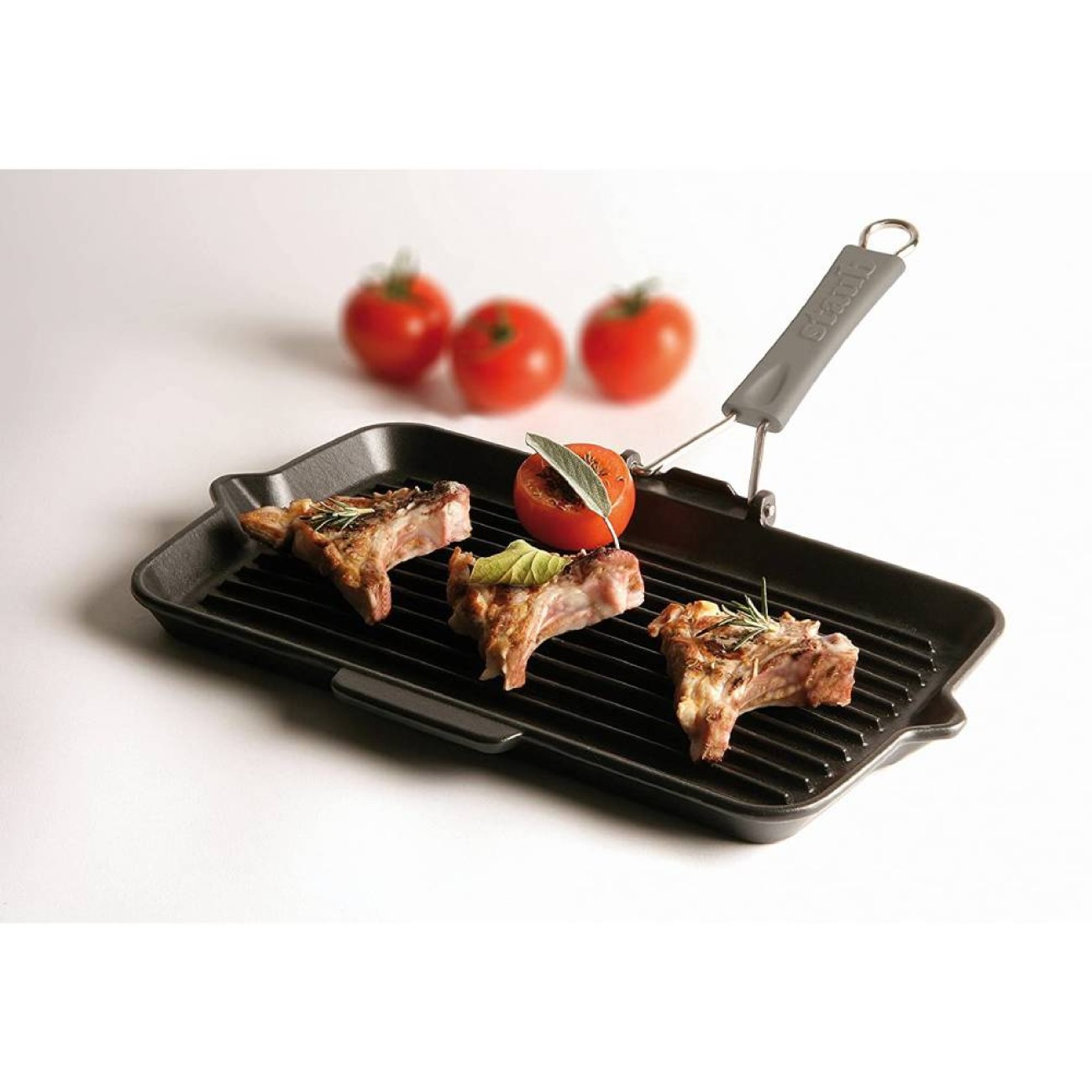 Staub Γκριλιέρα μαντέμι 34x21εκ. με χερούλι σιλικόνης σειρά Grill Symphony Γκριλιέρες/Ψηστιέρες