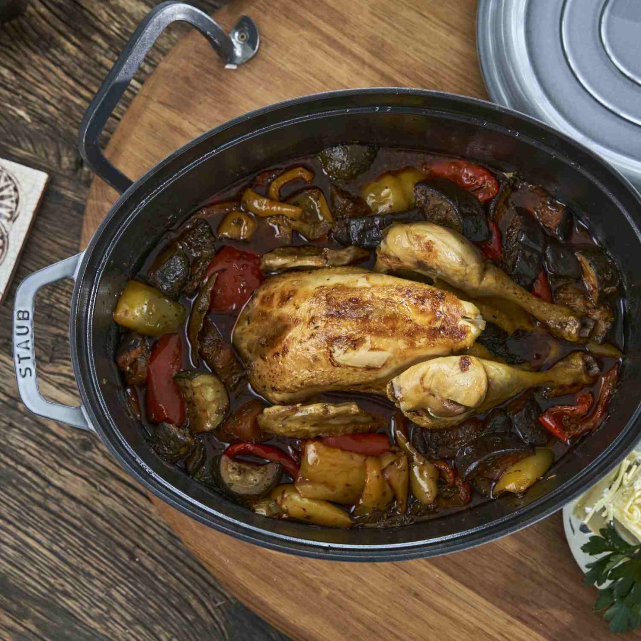 Staub Σκεύος οβάλ 37 εκ./8,0 λτ. σειρά Graphite Grey Γάστρες