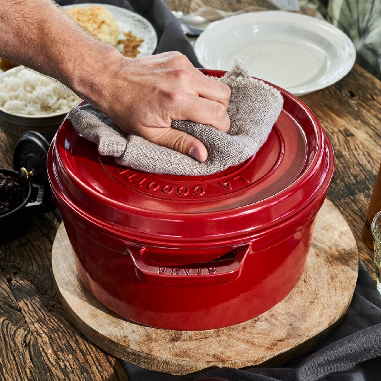 Staub Γάστρα/ Σκεύος μαντέμι στρογγυλό 28 εκ. - 6,7lt σειρά Cherry Γάστρες