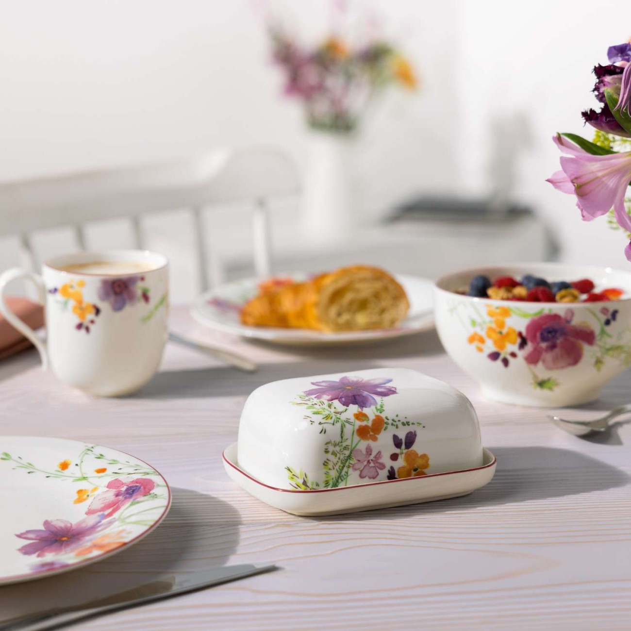 Villeroy & Boch Βουτυριέρα 15Χ12,5Χ6,5 εκ. σειρά Mariefleur Basic Αξεσουάρ Σερβιρίσματος