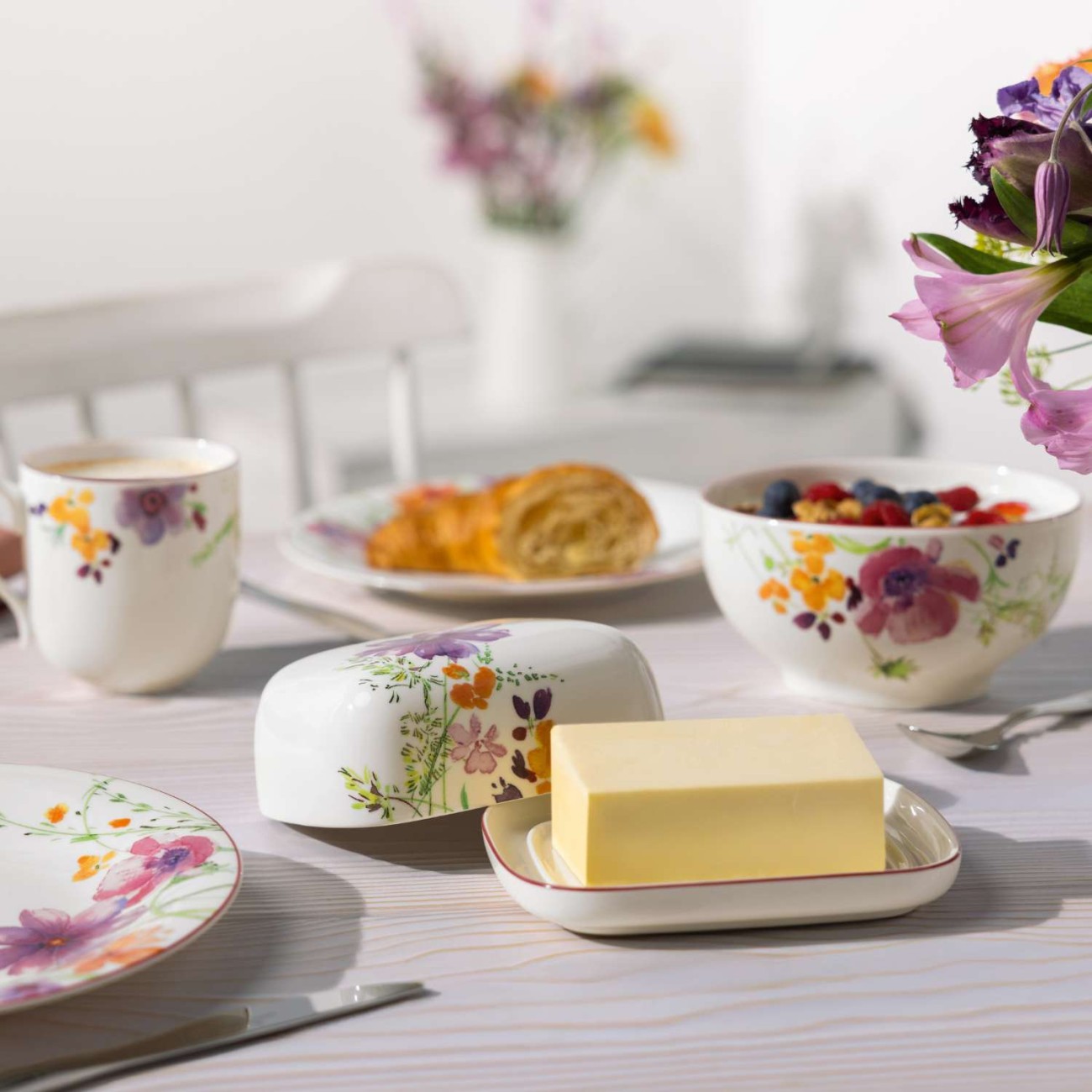 Villeroy & Boch Βουτυριέρα 15Χ12,5Χ6,5 εκ. σειρά Mariefleur Basic Αξεσουάρ Σερβιρίσματος