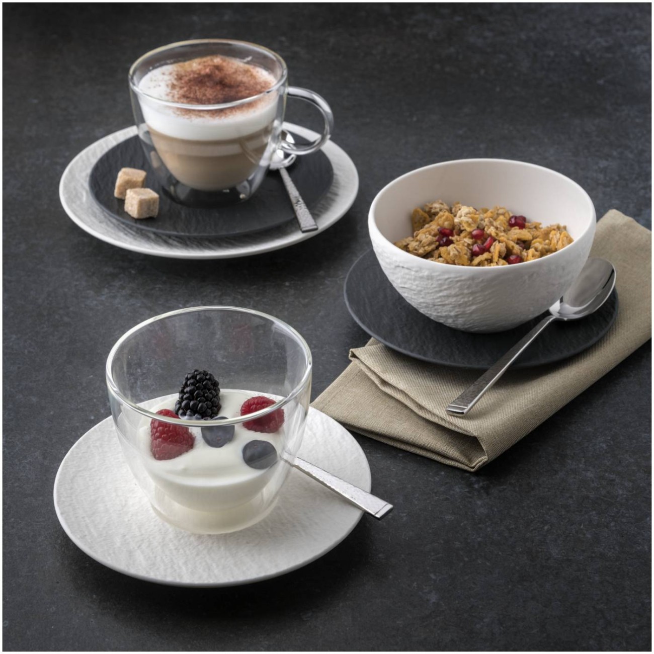 Villeroy & Boch Πιάτο εσπρέσο 12 εκ. σειρά Manufacture Rock Manufacture Rock by Villeroy & Boch