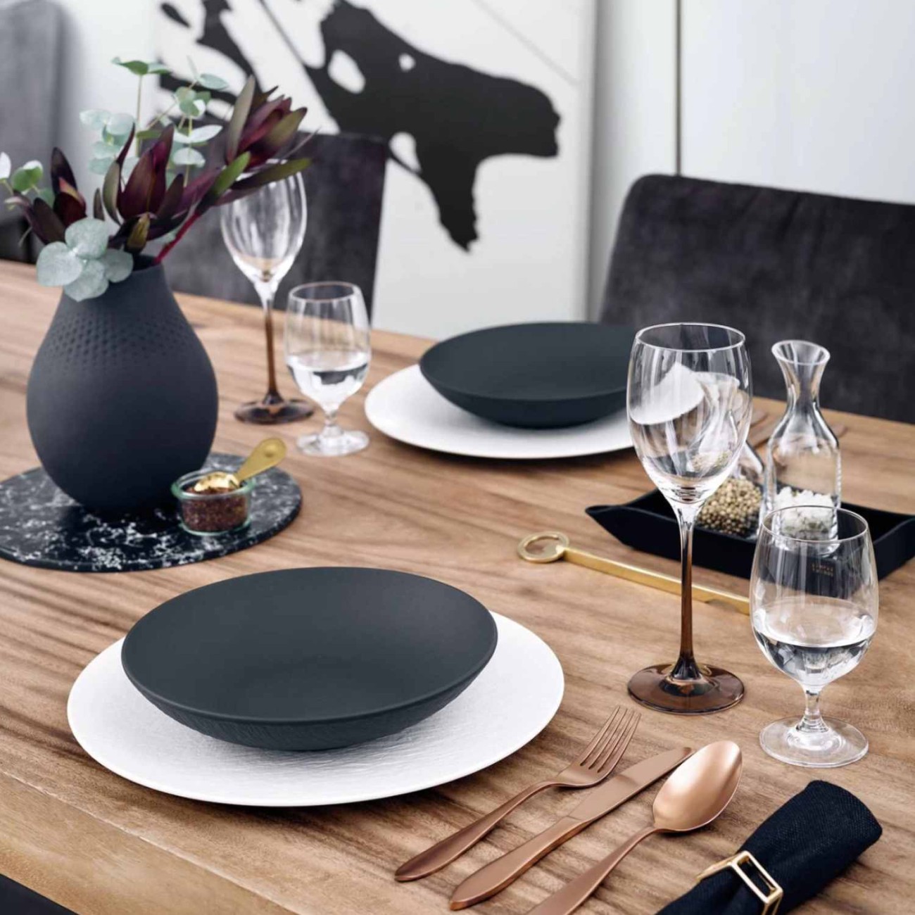 Villeroy & Boch Πιάτο βαθύ/μπολ σαλάτας ρηχό 24 εκ./0,43 λτ. σειρά Manufacture Rock Manufacture Rock by Villeroy & Boch