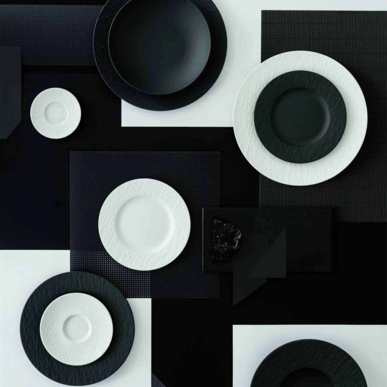 Villeroy & Boch Πιάτο βαθύ/μπολ σαλάτας ρηχό 24 εκ./0,43 λτ. σειρά Manufacture Rock Manufacture Rock by Villeroy & Boch