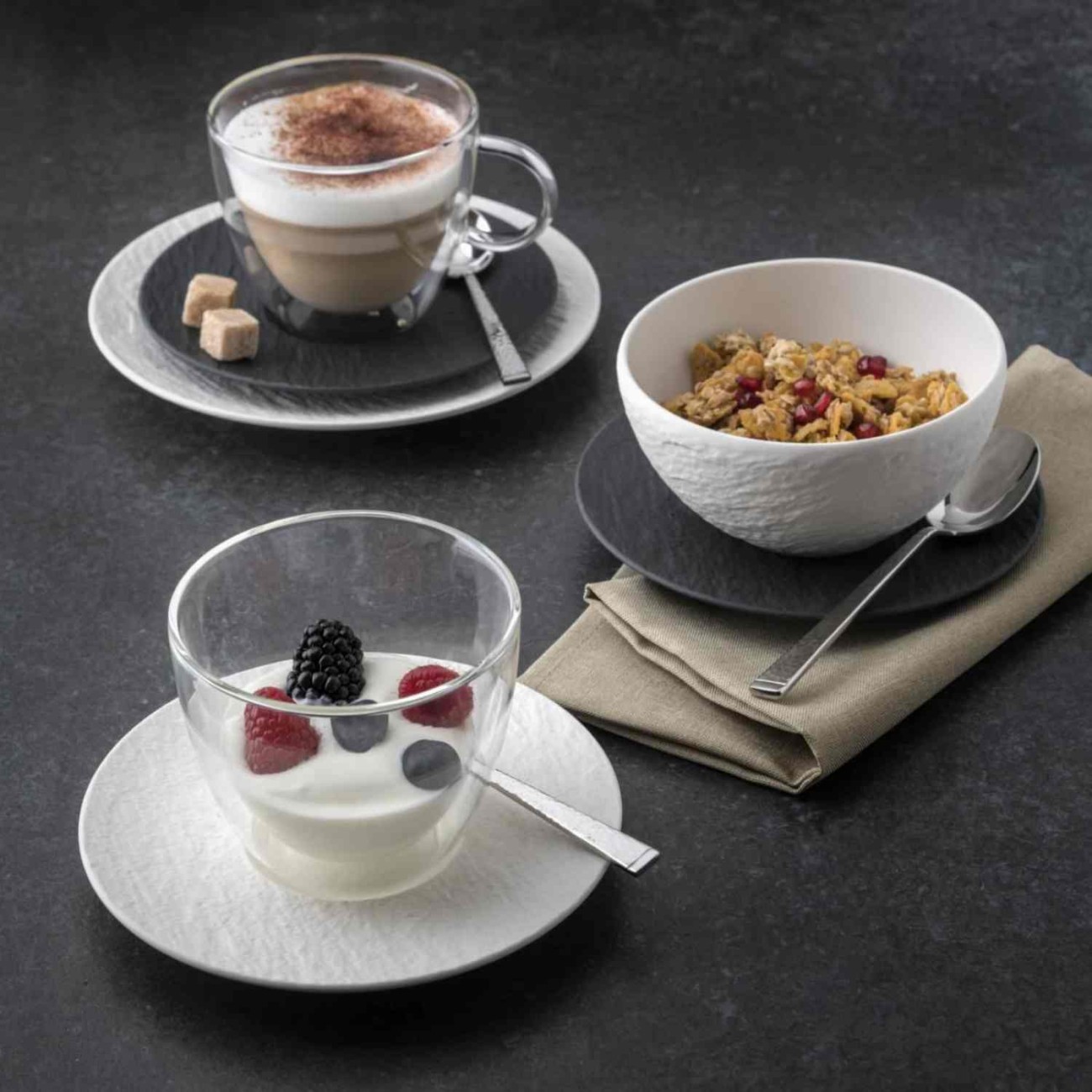 Villeroy & Boch Πιάτο γλυκού 16 εκ. σειρά Manufacture Rock Manufacture Rock by Villeroy & Boch