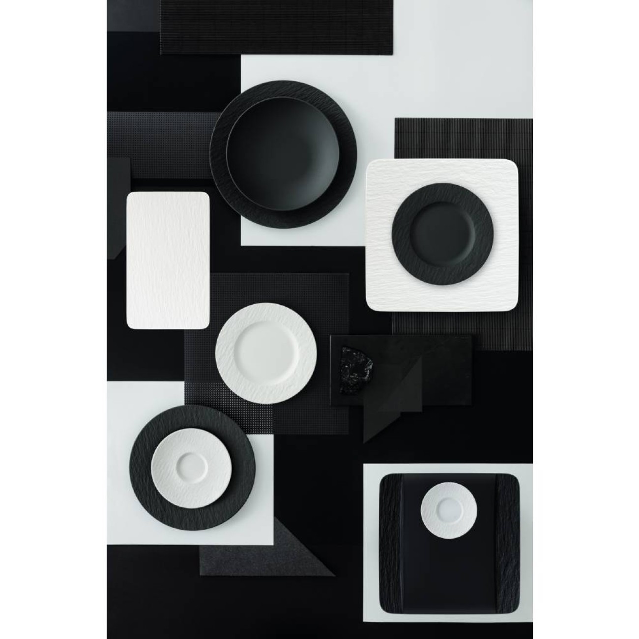 Villeroy & Boch Πιάτο εσπρέσο 12 εκ. σειρά Manufacture Rock Blanc Manufacture Rock by Villeroy & Boch