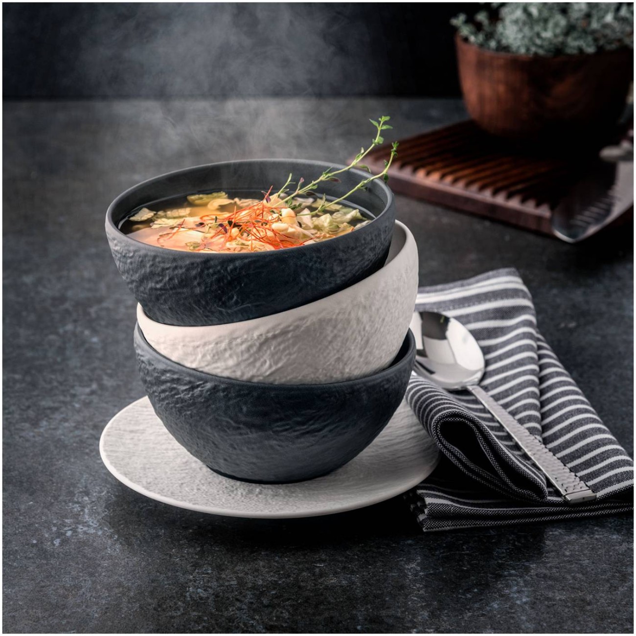 Villeroy & Boch Μπολ 0,65 λτ. σειρά Manufacture Rock Blanc Manufacture Rock by Villeroy & Boch