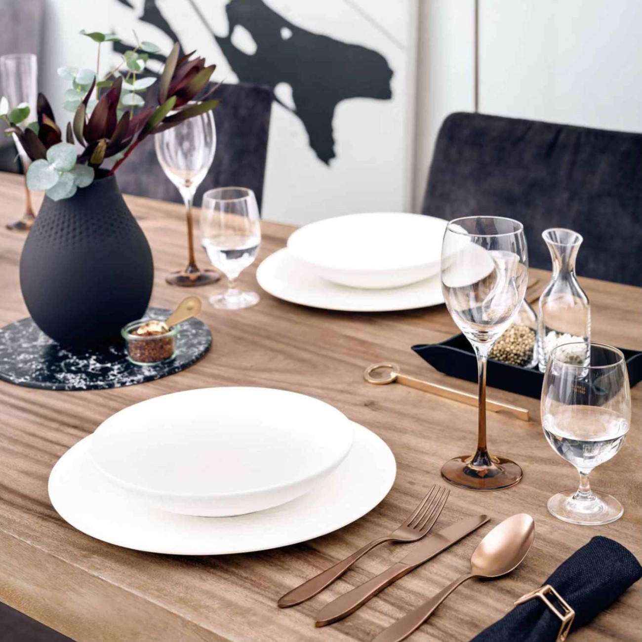 Villeroy & Boch Πιάτο βαθύ/μπολ σαλάτας 1100ml σειρά Manufacture Rock Blanc Manufacture Rock by Villeroy & Boch