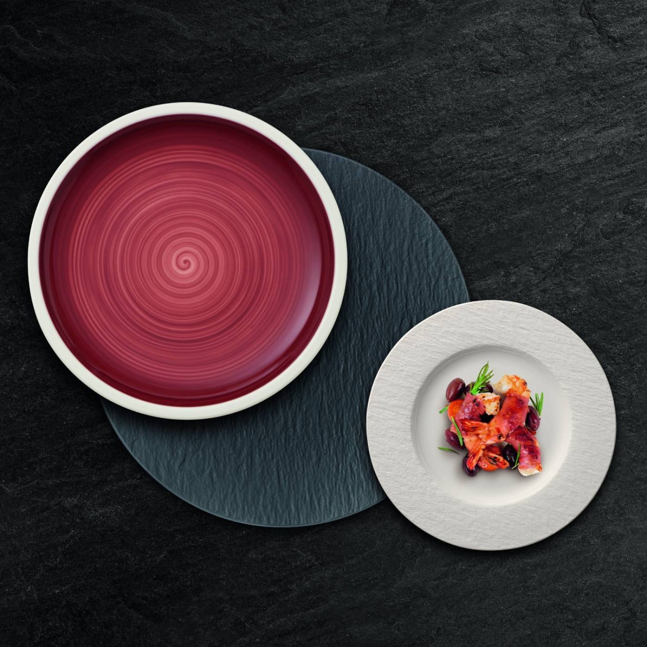 Villeroy & Boch Πιάτο φρούτου 22 εκ. σειρά Manufacture Rock Blanc Manufacture Rock by Villeroy & Boch