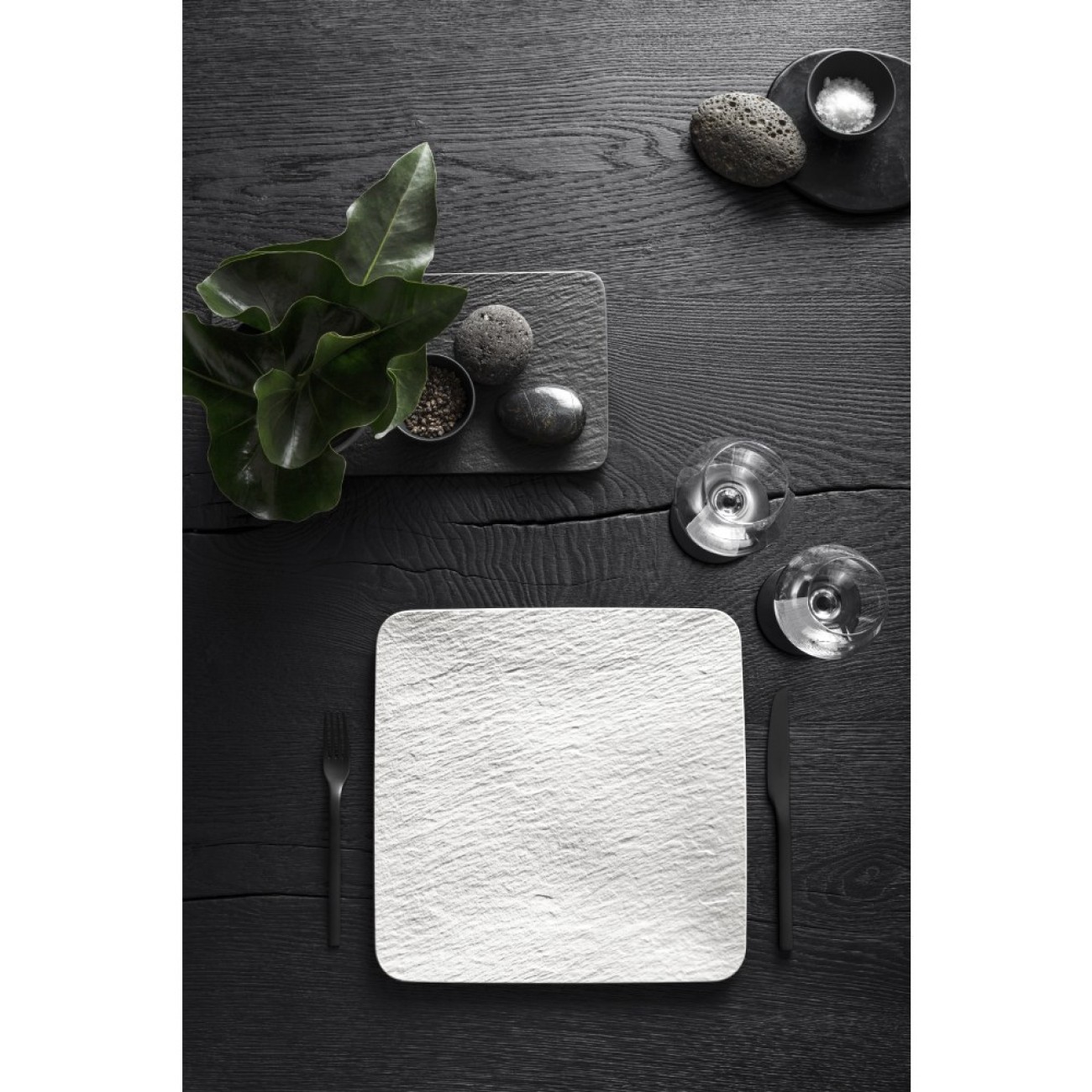 Villeroy & Boch Πιατέλλα τετράγωνη 32Χ32 εκ. σειρά Manufacture Rock Blanc Manufacture Rock by Villeroy & Boch