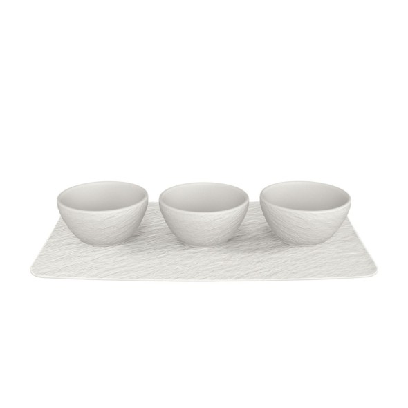 Villeroy & Boch Μπωλ dip σετ 3 τεμ. με δίσκο σειρά Manufacture Rock Blanc
Villeroy & Boch Μπωλ dip σετ 3 τεμ. με δίσκο σειρά Manufacture Rock Blanc