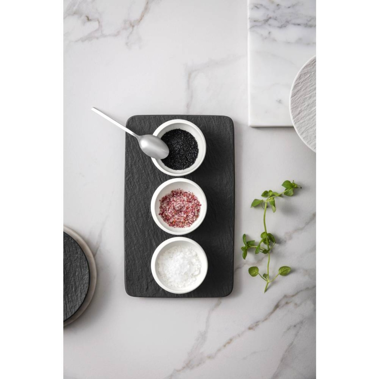 Villeroy & Boch Σετ 4 τεμ., πιατέλλα με 3 τεμ. μπολ dip σειρά NewMoon NewMoon By Villeroy & Boch