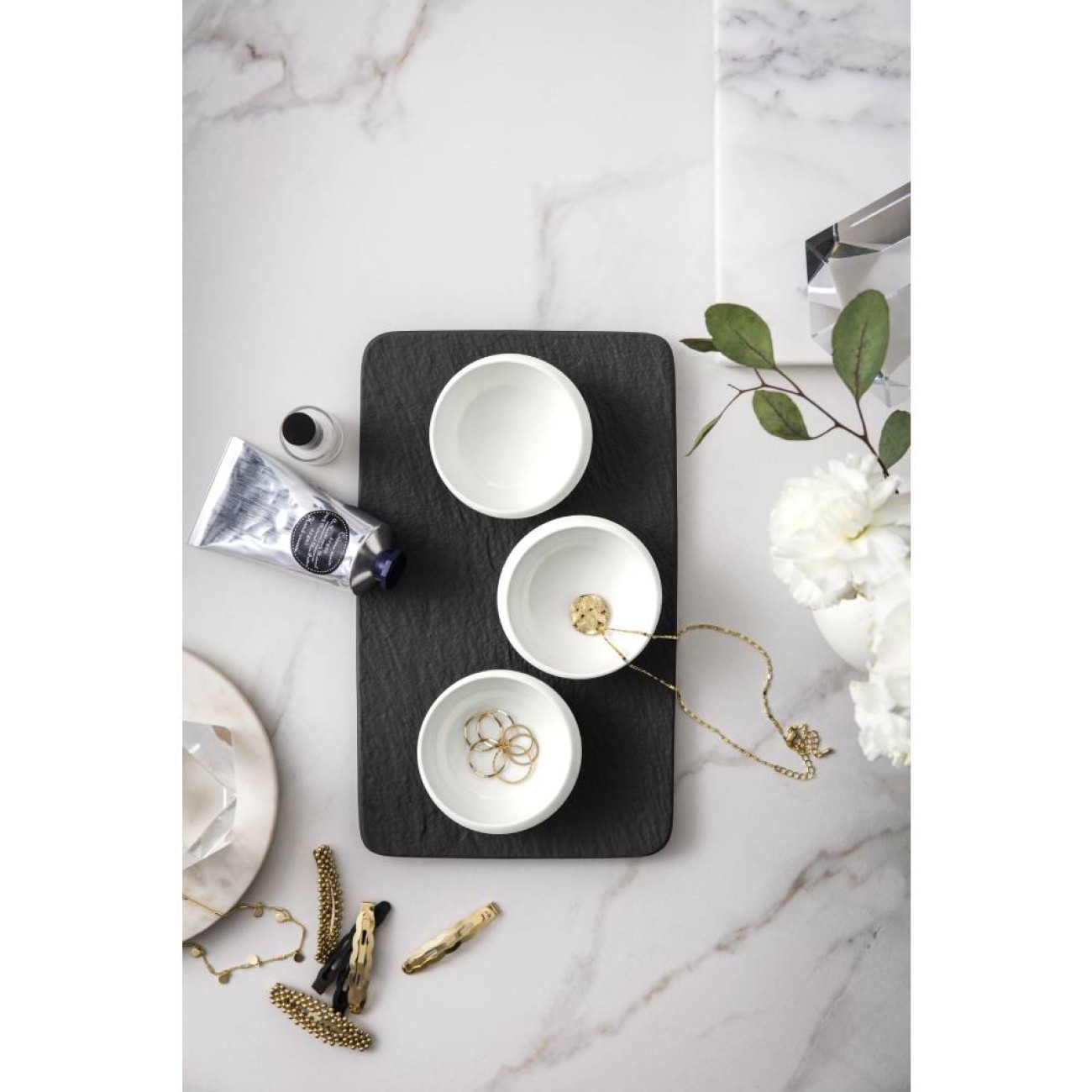 Villeroy & Boch Σετ 4 τεμ., πιατέλλα με 3 τεμ. μπολ dip σειρά NewMoon NewMoon By Villeroy & Boch