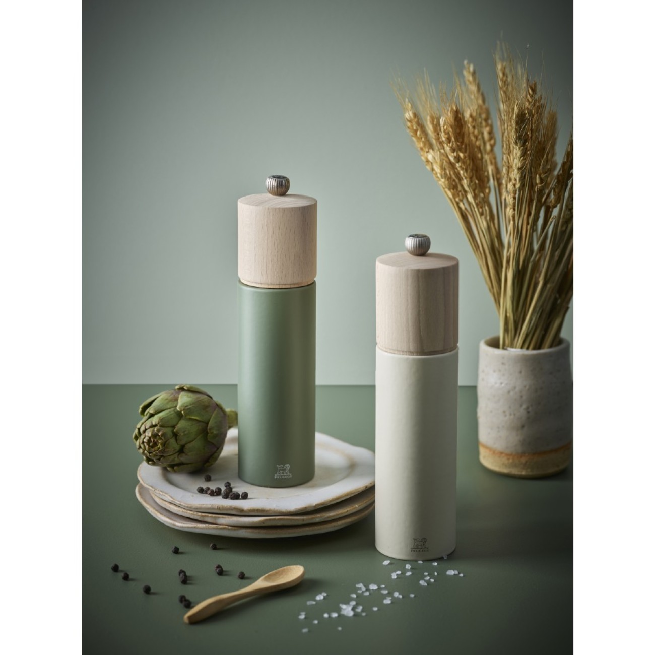 Peugeot Μύλος πιπεριού 21 εκ. Beech wood Fern Green σειρά Boreal
 Μύλοι Πιπεριού/Μύλοι Αλατιού