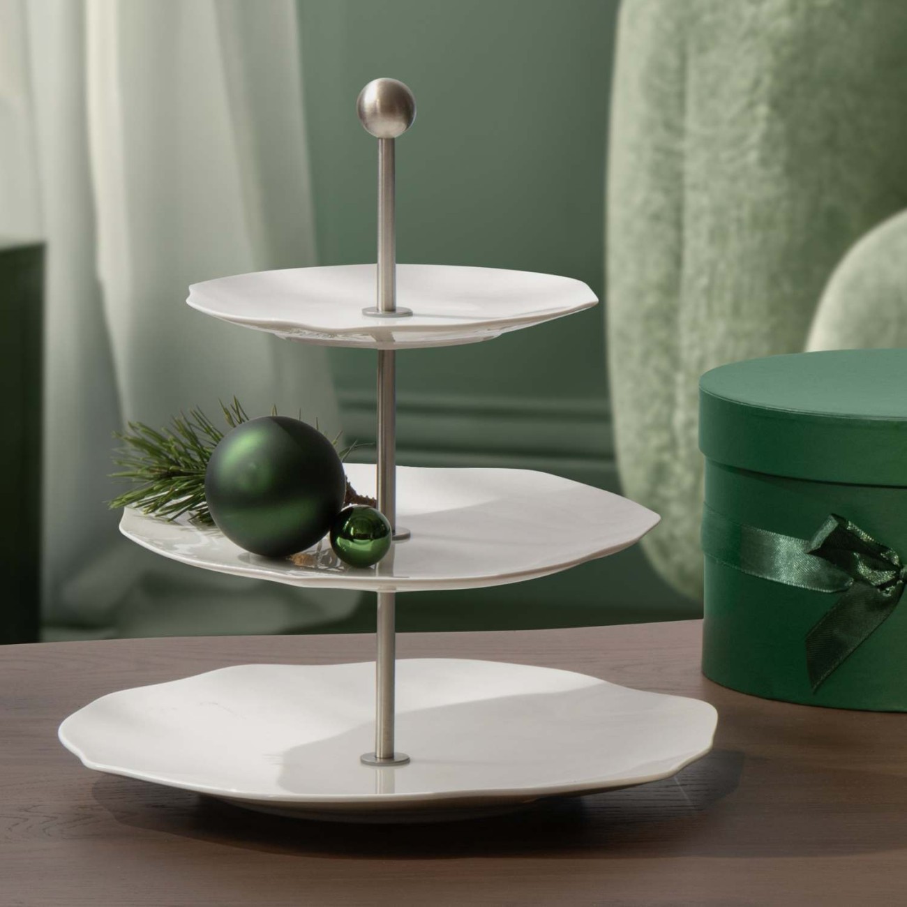 Villeroy & Boch Πιατέλα τριπλή 27 εκ. White σειρά Pura Πιατέλες