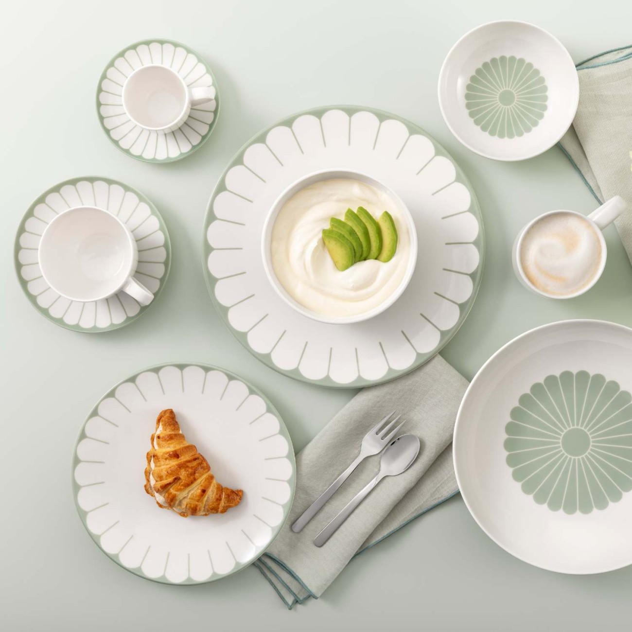 Villeroy & Boch Πιάτο καφέ 14,8 εκ. σειρά Fleur Vert Φλυτζάνια & Πιάτα Καφέ/Τσαγιού