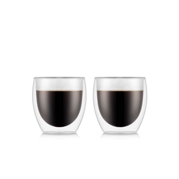 Bodum Σετ 2 τεμ. ποτήρια double wall 250ml Transparent σειρά Pavina Bodum Σετ 2 τεμ. ποτήρια double wall 250ml Transparent σειρά Pavina