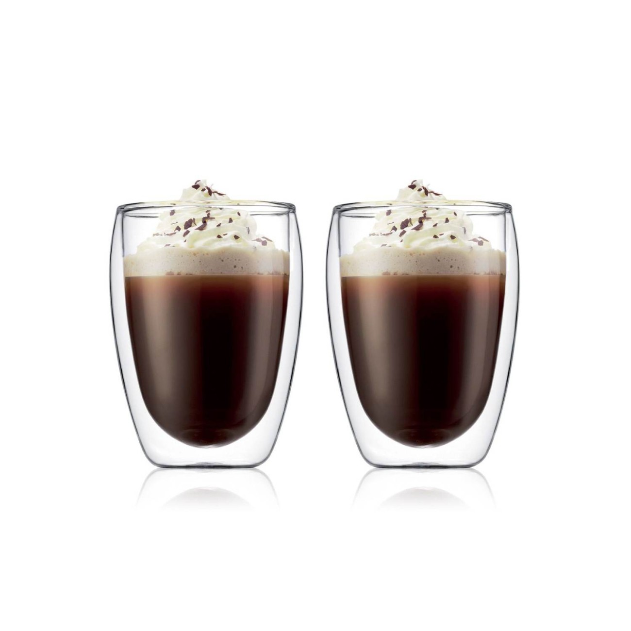 Bodum Σετ 2 τεμ. ποτήρια double wall 350ml Transparent  σειρά σειρά Pavina Κούπες/Φλυτζάνια
